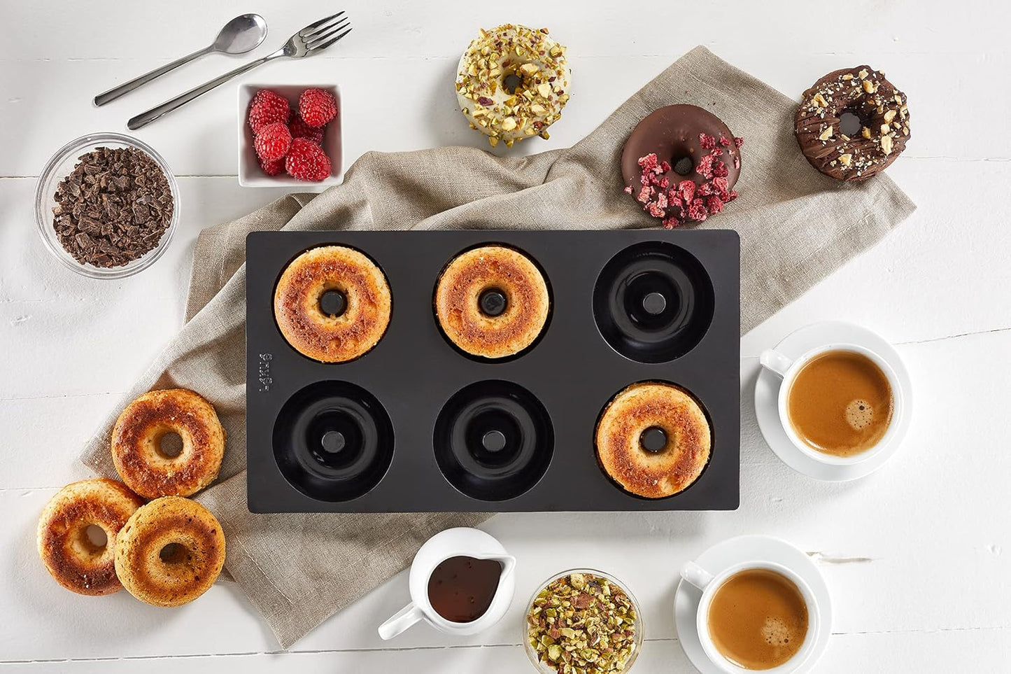 Non-Stick Food-Grade Silicone Donut Pans Baking Pans