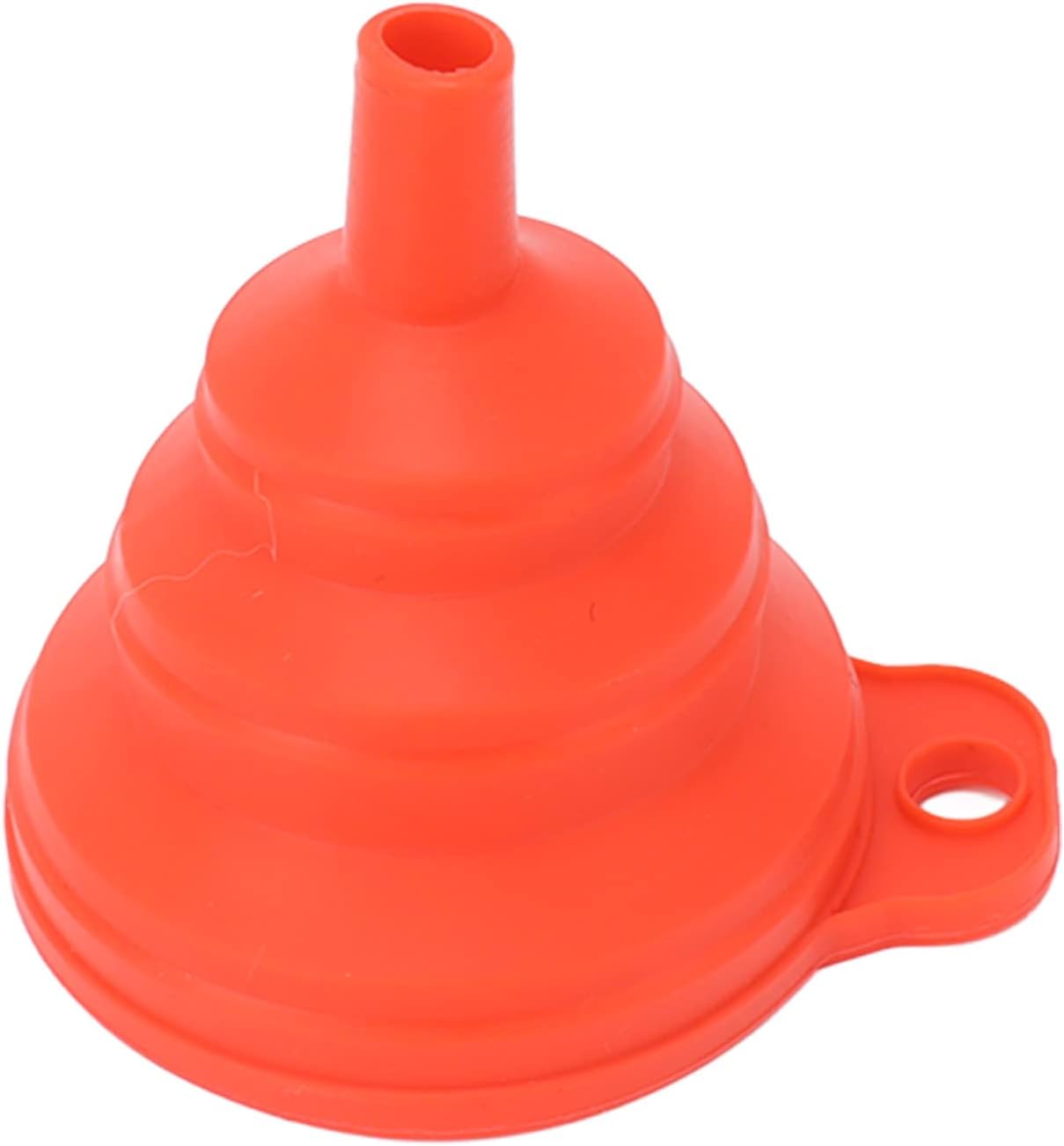 Collapsible Silicone Funnel - Flexible Funnel in Foldable Design Works Great for Tiki Torches, as a Kitchen Funnel or as Wine Decanter - Spill Free Funnel Has Multiple Uses and It's Dishwasher Safe