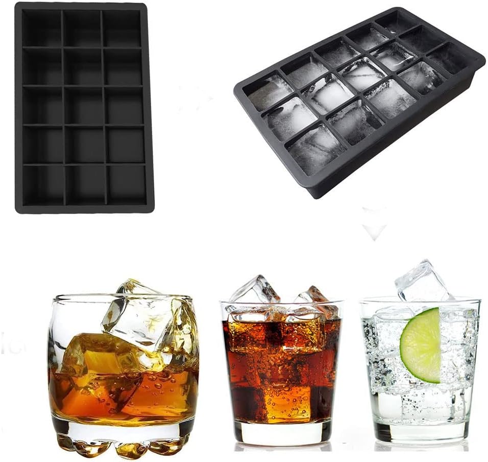 Silicone Ice Cube Molds, Easier to Release, BPA Free for Alcohol/Coffee/Beverages