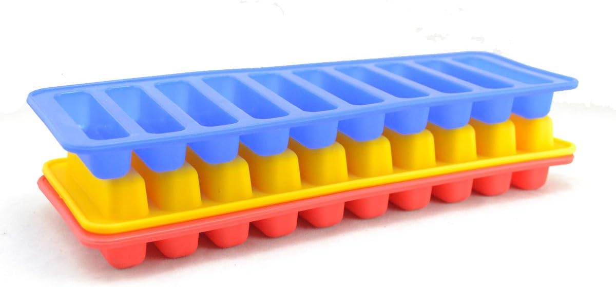 Home Party Rectangular Trays Diy Jelly Baking Narrow Cube for Block Blue Lattices Tool Fondant Stick Cookie Bar Soft Silicone Summer Kitchen Tray Cake Ice Candy Chocolate