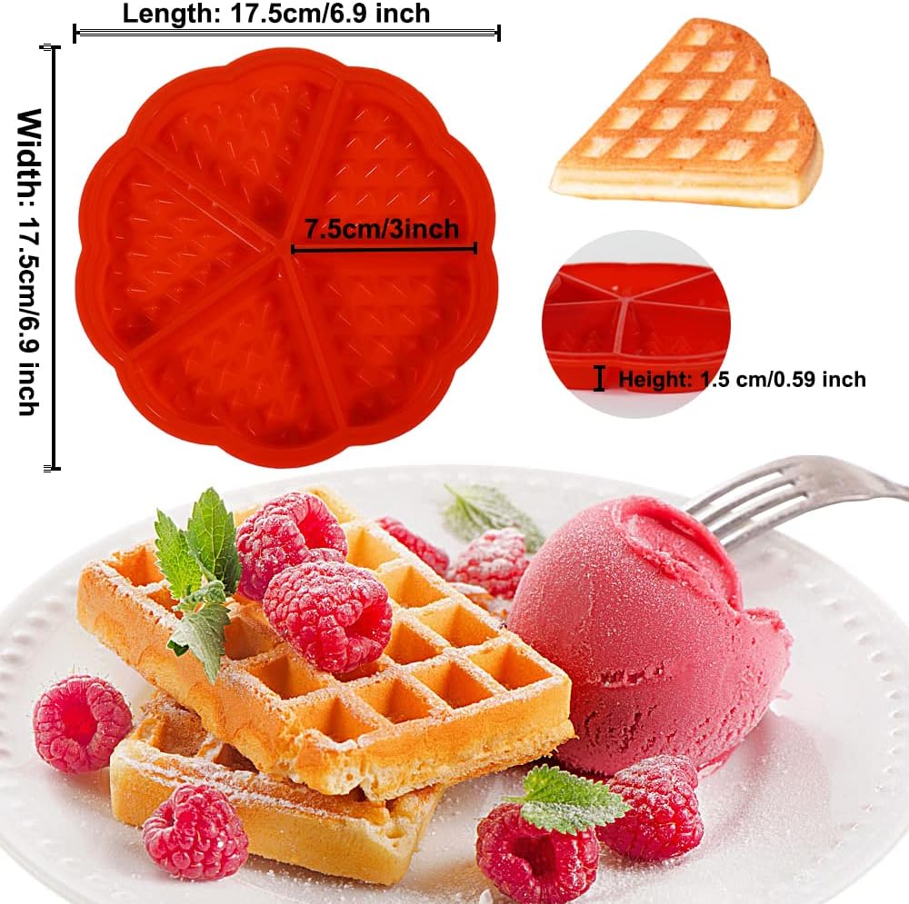 Silicone Waffle Moulds Microwave Baking Cookie Mold Pastry Baking Cookie Cake Maker Pan Pastry Cooking Mold