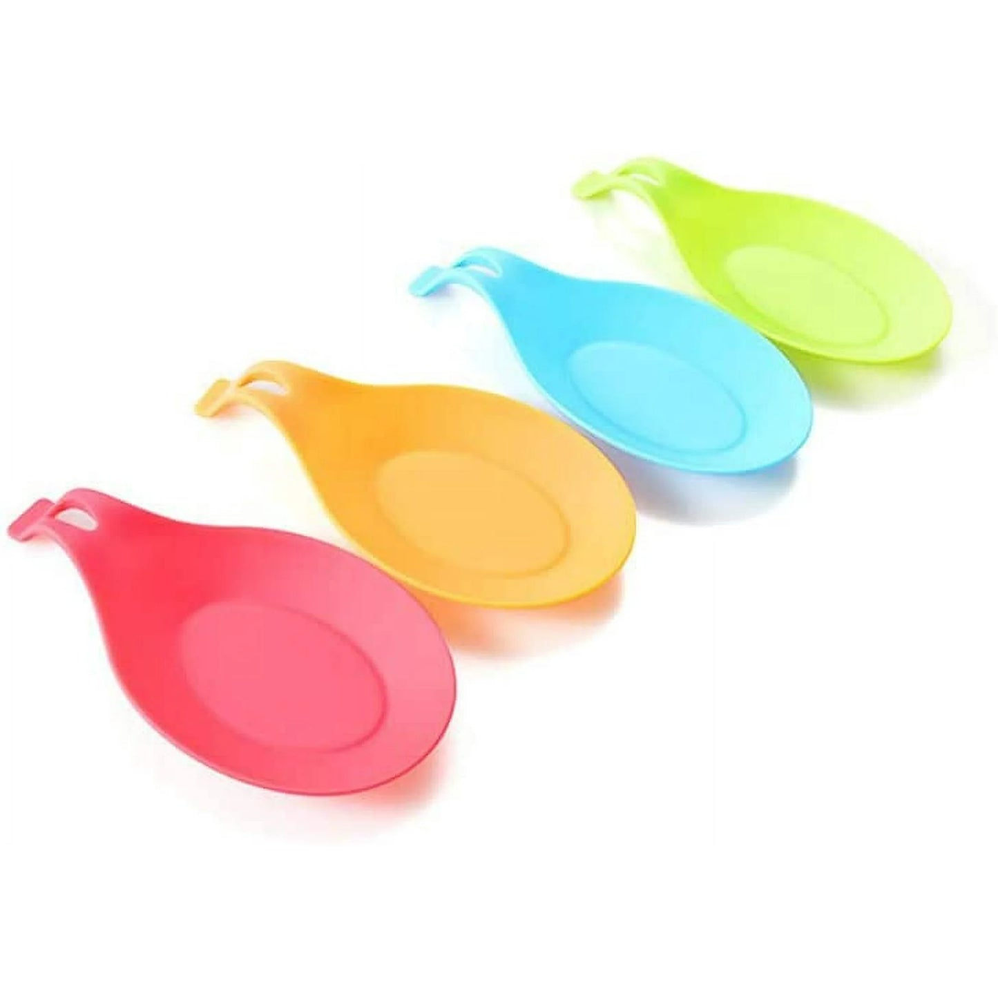 Kitchen Silicone Spoon Rest Heat Resistant Kitchen Utensil Rest Ladle Spoon Holder Colorful Spatula Holder Rest Kitchen Tool